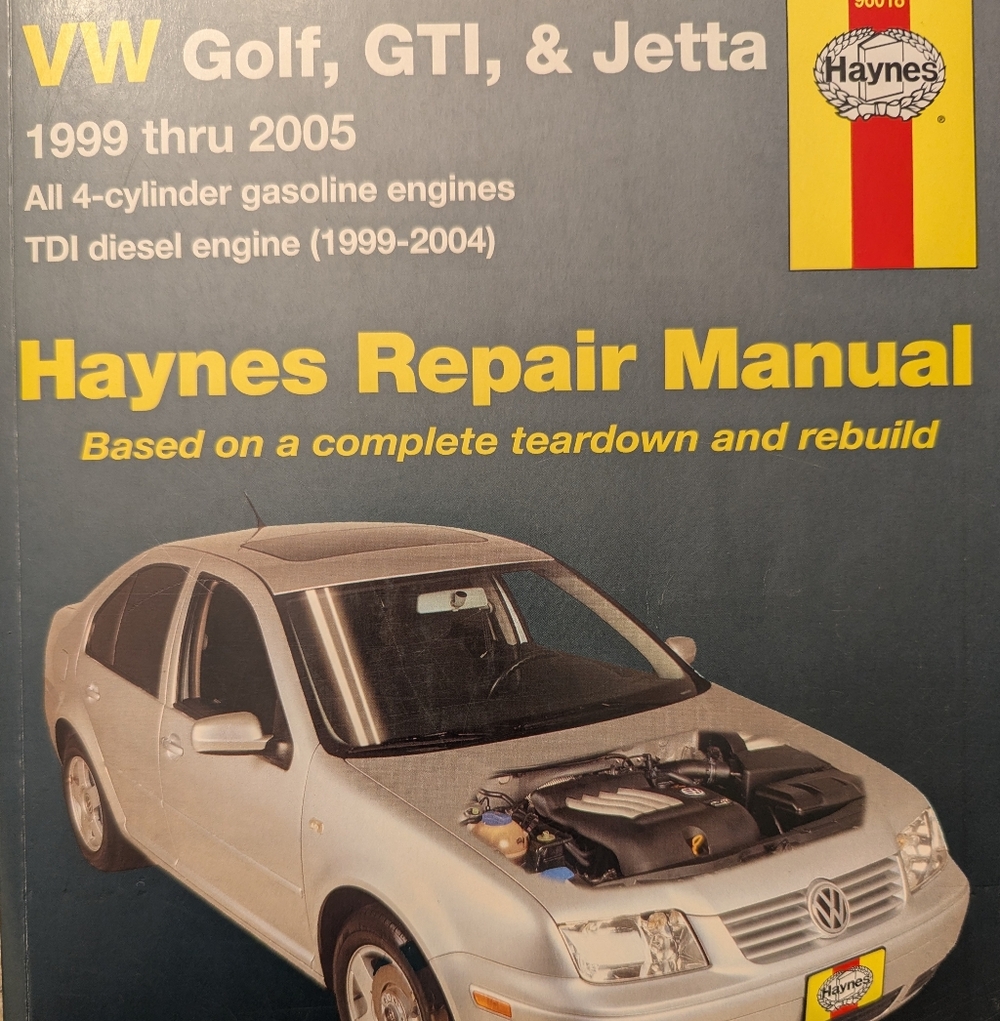 Haynes Repair Manual for VW Golf, GTI, & Jetta